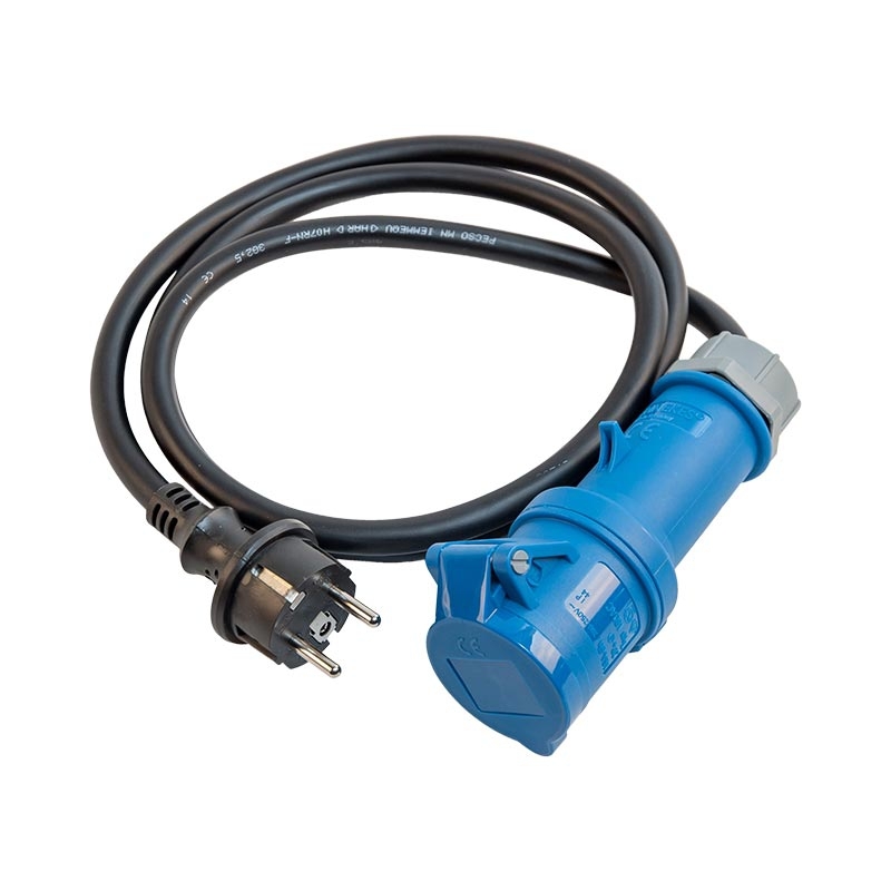 CEE-Adapterkabel, Schuko-Stecker auf CEE-Kupplung