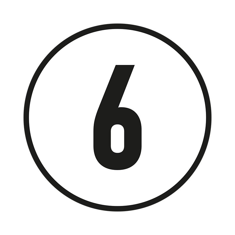 6 km/h-Aufkleber, Ø 200 mm