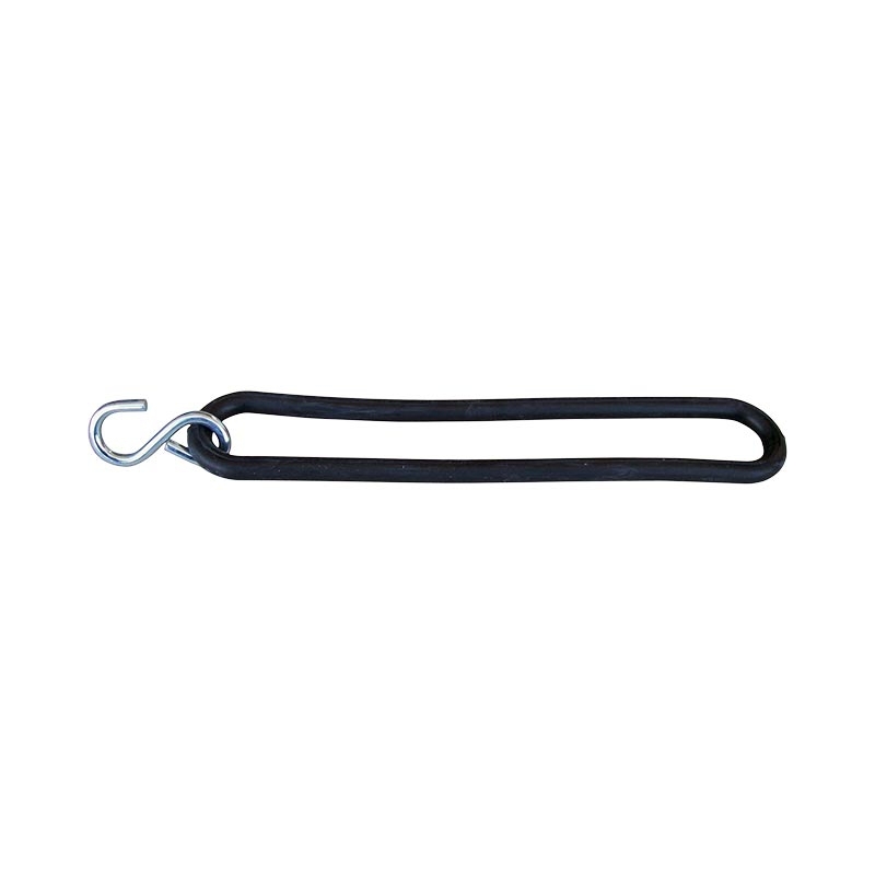 Gummispannring mit Haken L 200 mm, Ø 8 mm, schwarz