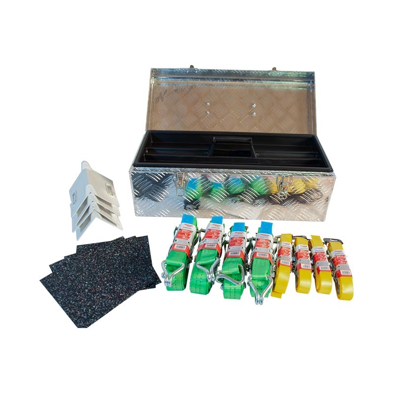Zurrgurt-Kofferset, mit Alu-Werkzeugbox