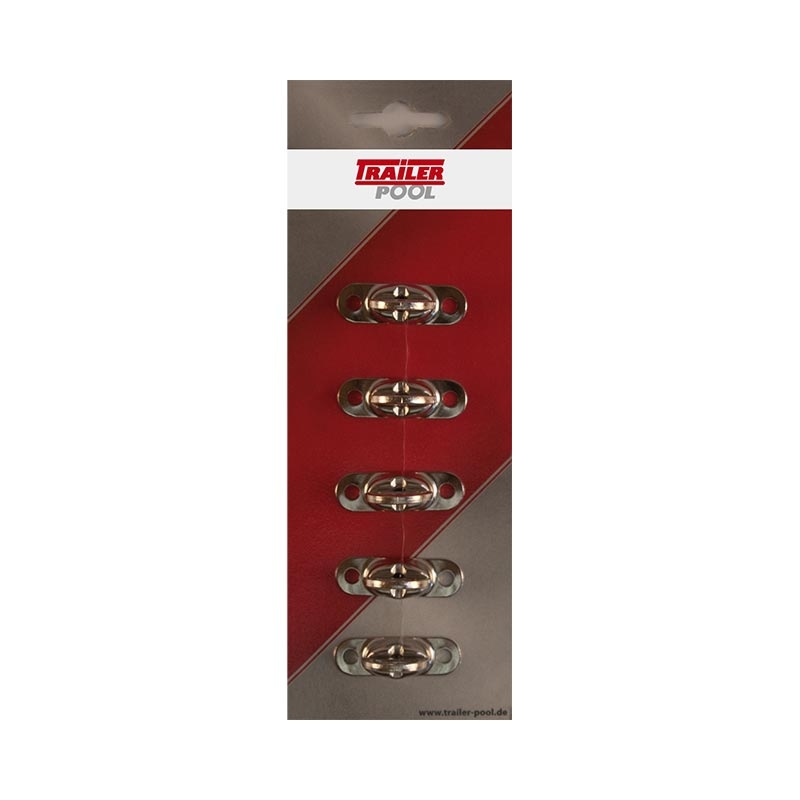 5x Drehverschluss, Höhe 11 mm, Lochabstand 30,5 mm